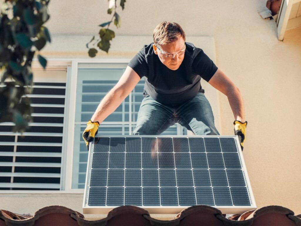 Solar panel installation home